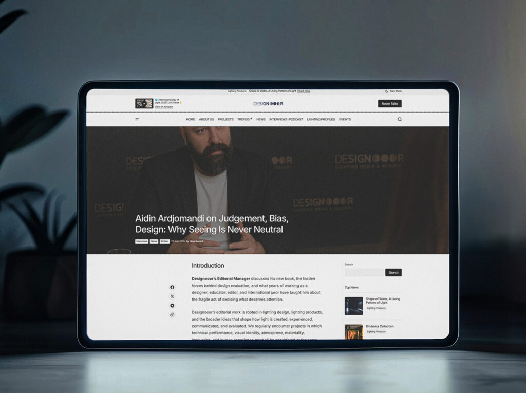 Digital Interview at Designooor Lighting Media